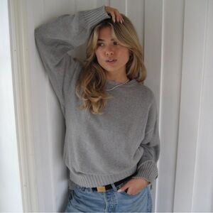 Djerf Avenue Crewneck Sweater Grey